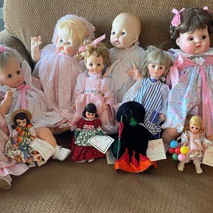11 madame alexander vintage dolls from 70's mint condition!